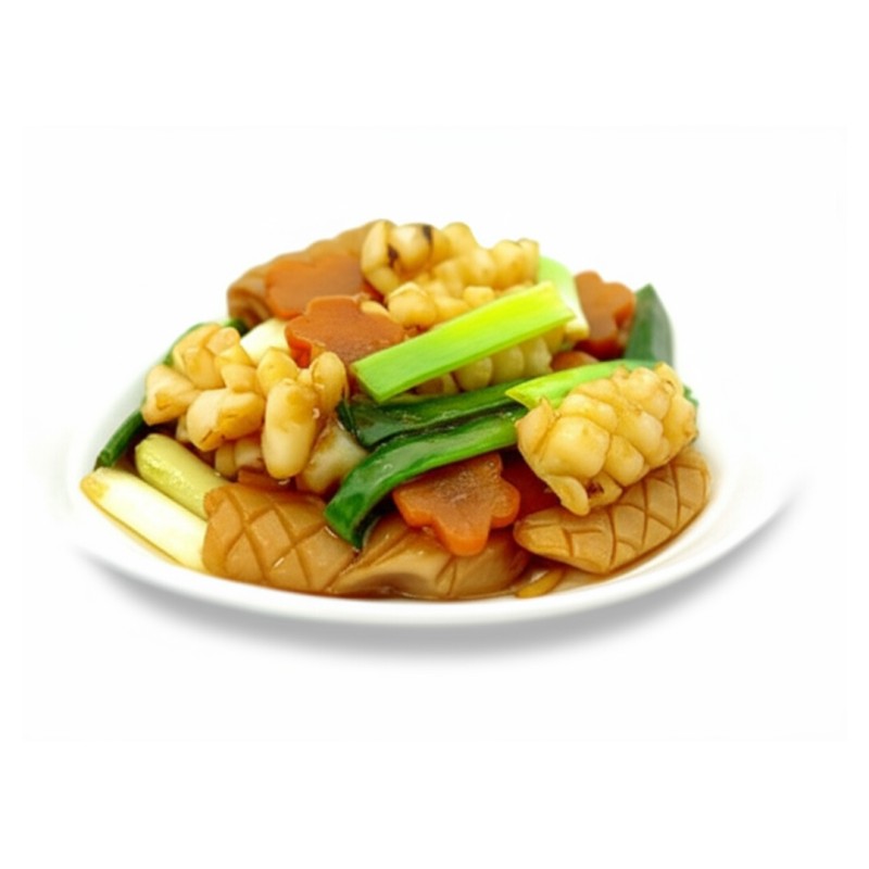 Calamar Sauté Aux Légumes Variés