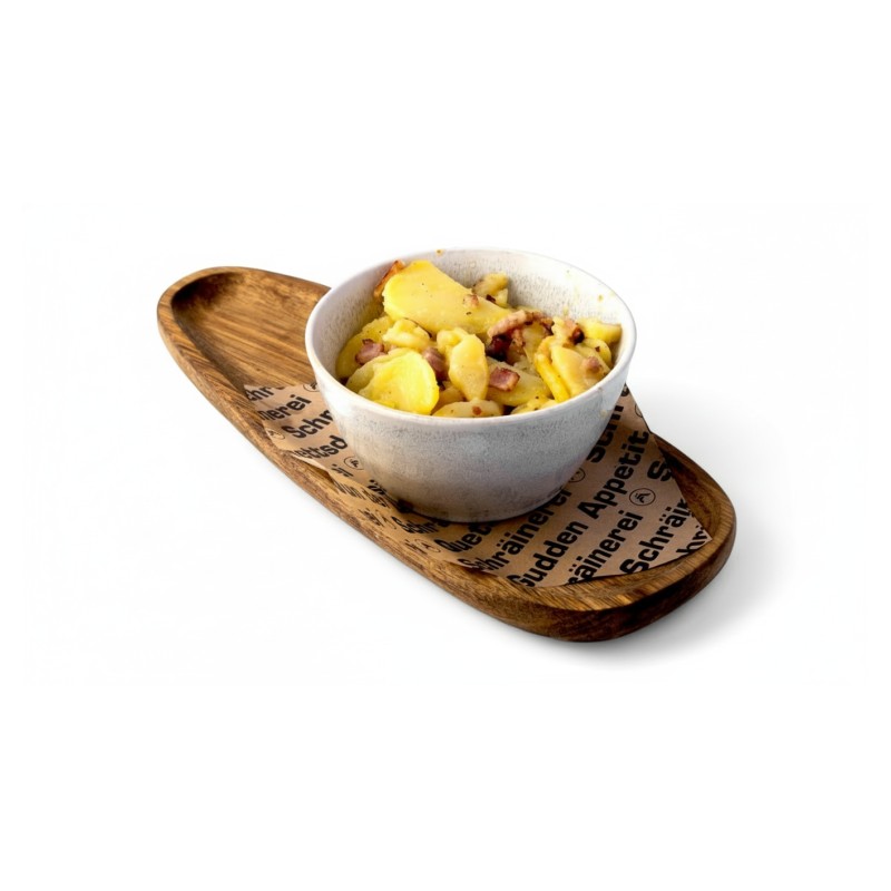 Gebootschte Gromperen Mat Speck