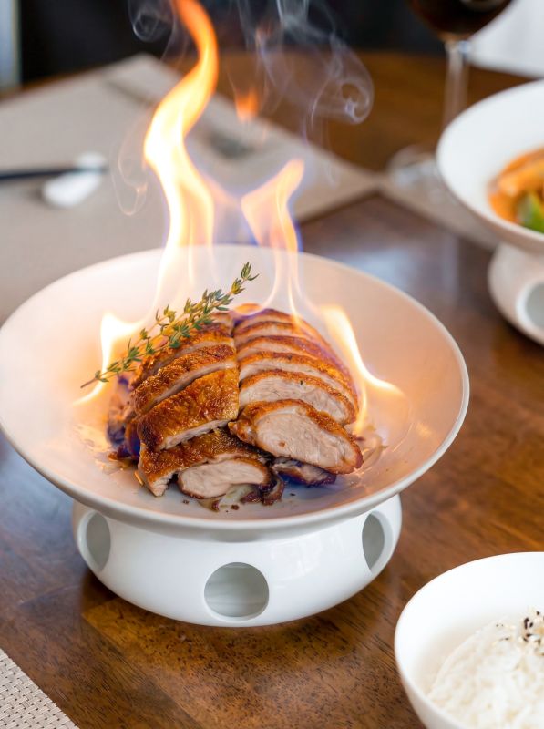 Canard Grillé Et Flambé