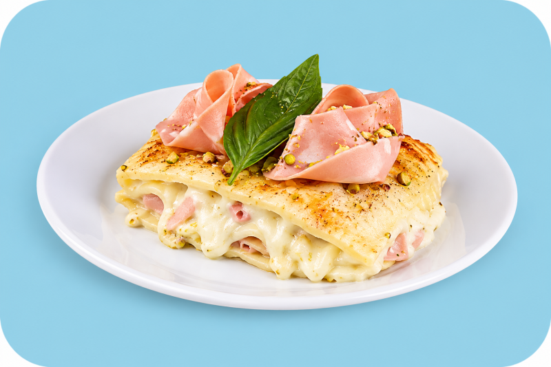 Lasagna Bianca Mortadella E Pistacchio