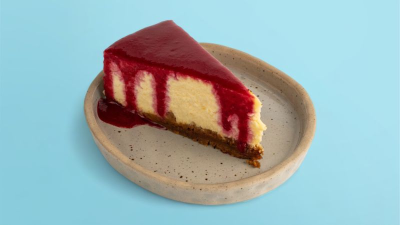 Cheesecake Framboise Et Coulis De Framboise