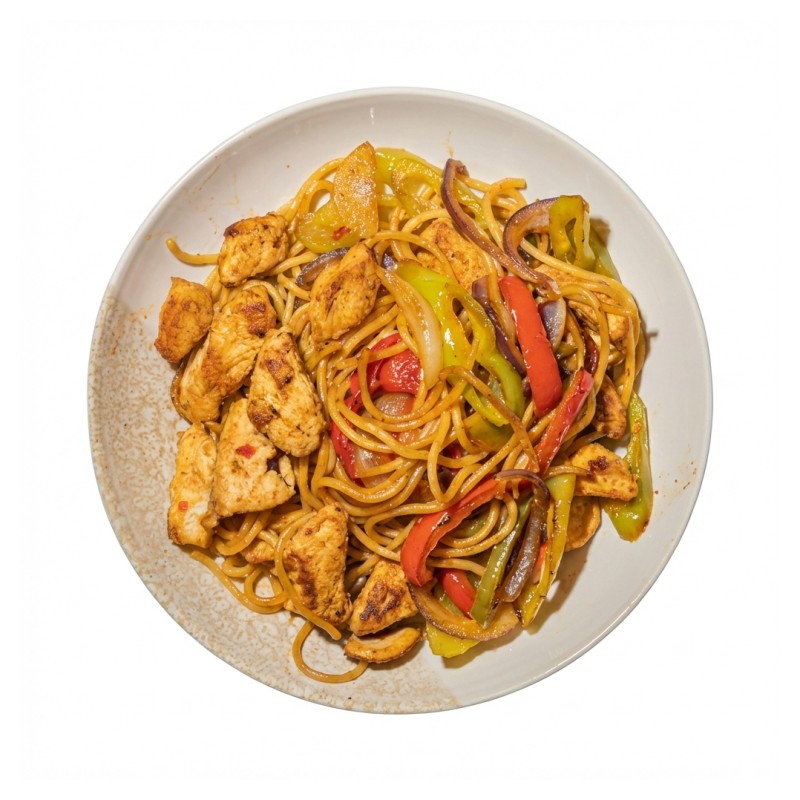 Nouilles Sautées Au Poulet