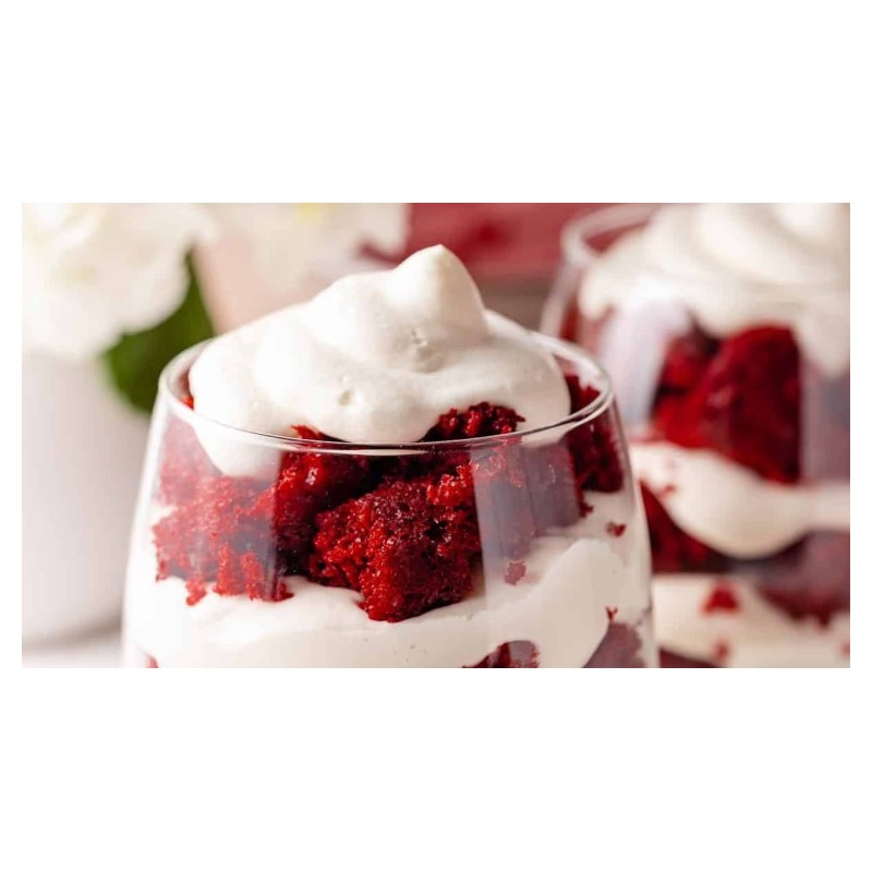Red Velvet Short Glass Dessert