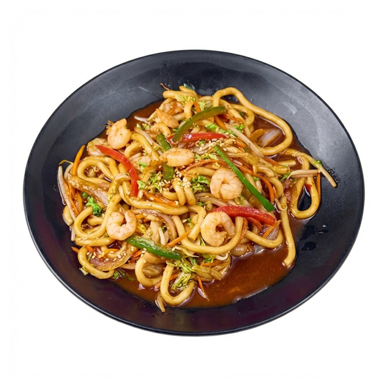 86 Udon Sautées Aux Scampis
