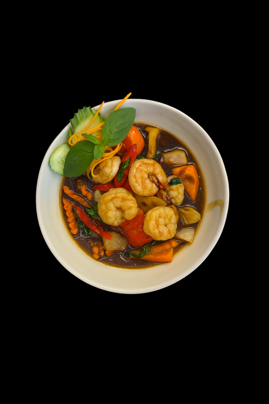 (29) Crevettes Sautées Au Basilic