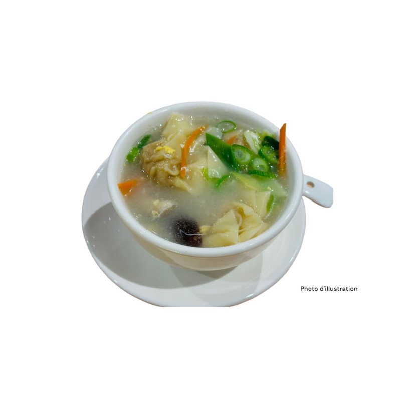 102 Potage Aux Raviolis Chinois Farcis Au Porc