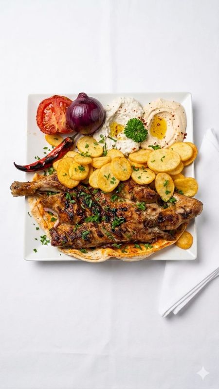 Demi Poulet Grillé Au Charbon