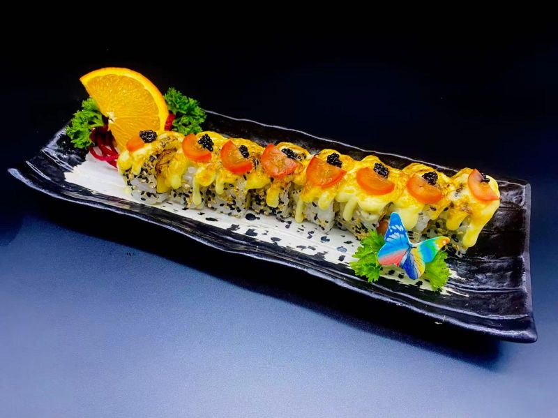 46. Poulet Saumon Mangue Avocat Mayonnaise Mi-Cuit