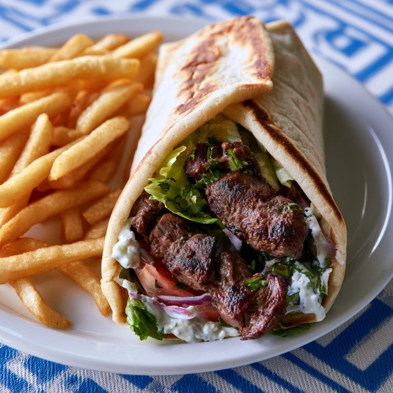 Menu Pita Brochettes D’agneau