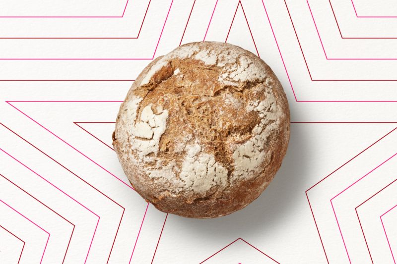 Petit Pain Rond Au Blé, Orge Maltée, Seigle & Beurre